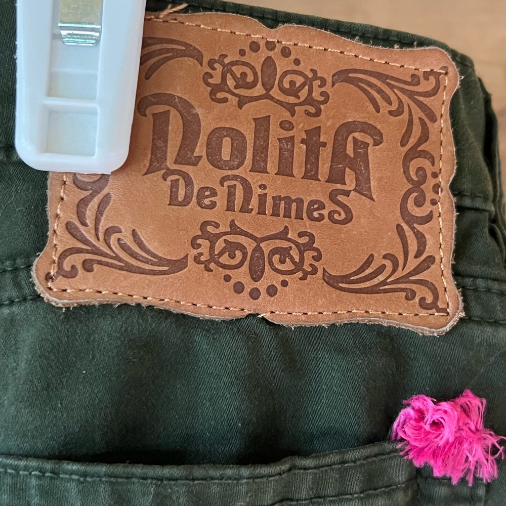 Nolita De Nimes. Hunter green Skinny Jeans. Very Low rise. Y2K vintage. Size 31. - Picture 3 of 10